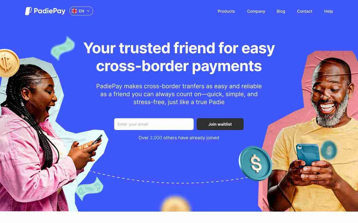 PadiePay — Cross-border transfers, regulated in Canada and the US.